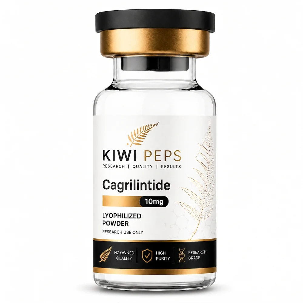 Cagrilintide 10mg 99.94% HPLC-MS verified lyophilised research vial — Kiwi Peps NZ