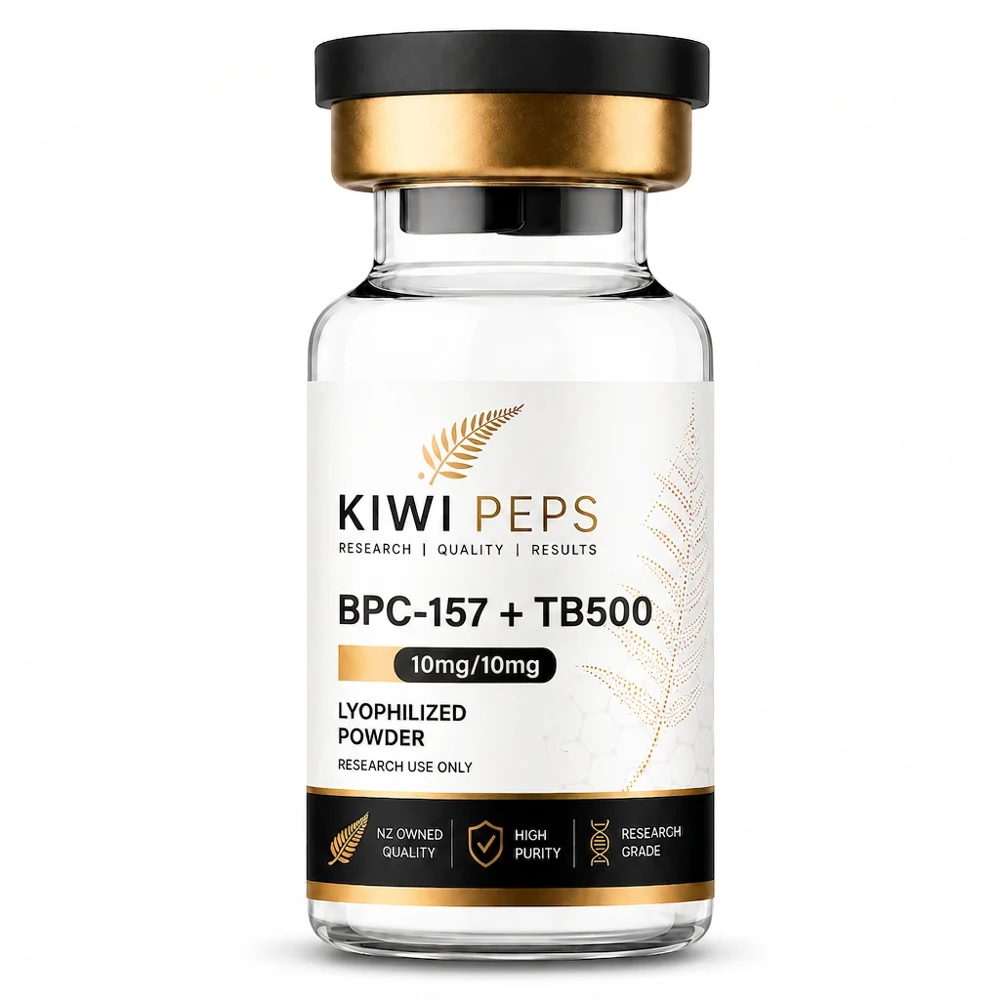 BPC-157 + TB500 99.00% HPLC-MS verified lyophilised research vial — Kiwi Peps NZ