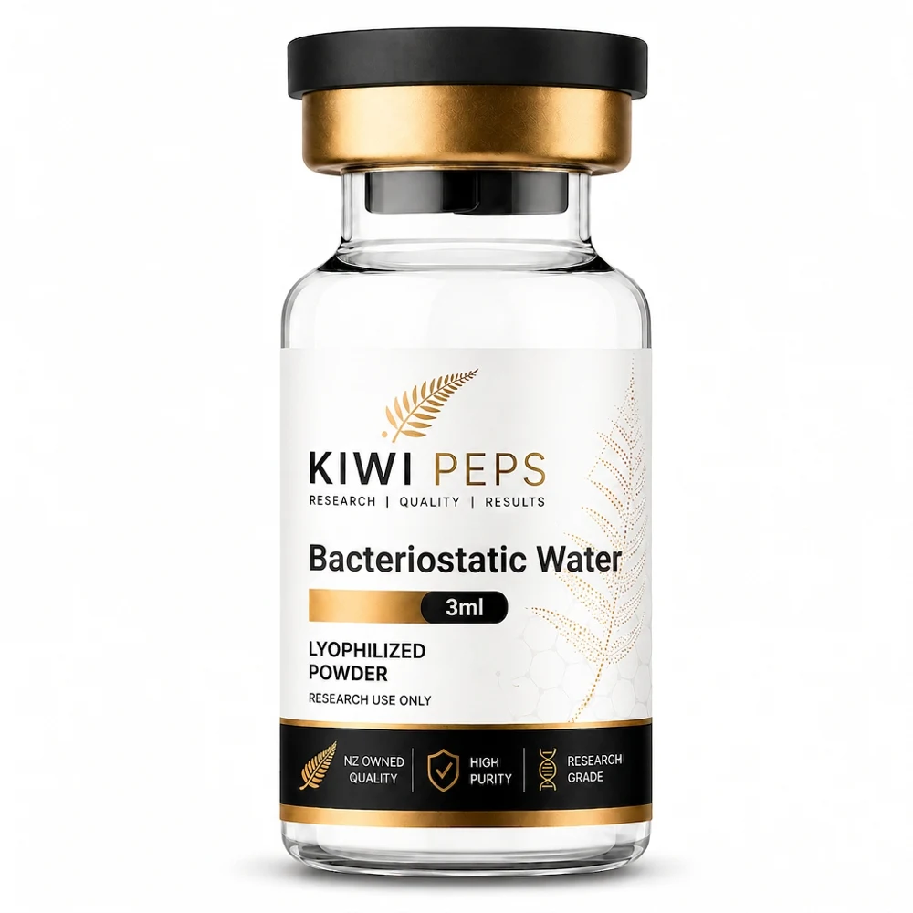 Bacteriostatic Water 99.99% HPLC-MS verified lyophilised research vial — Kiwi Peps NZ