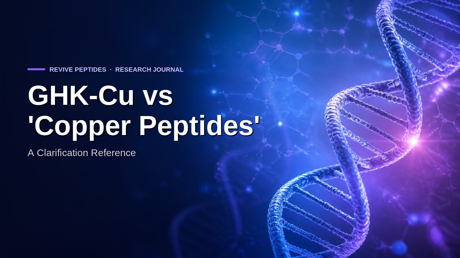 GHK-Cu vs Copper Peptides: A Terminology Reference