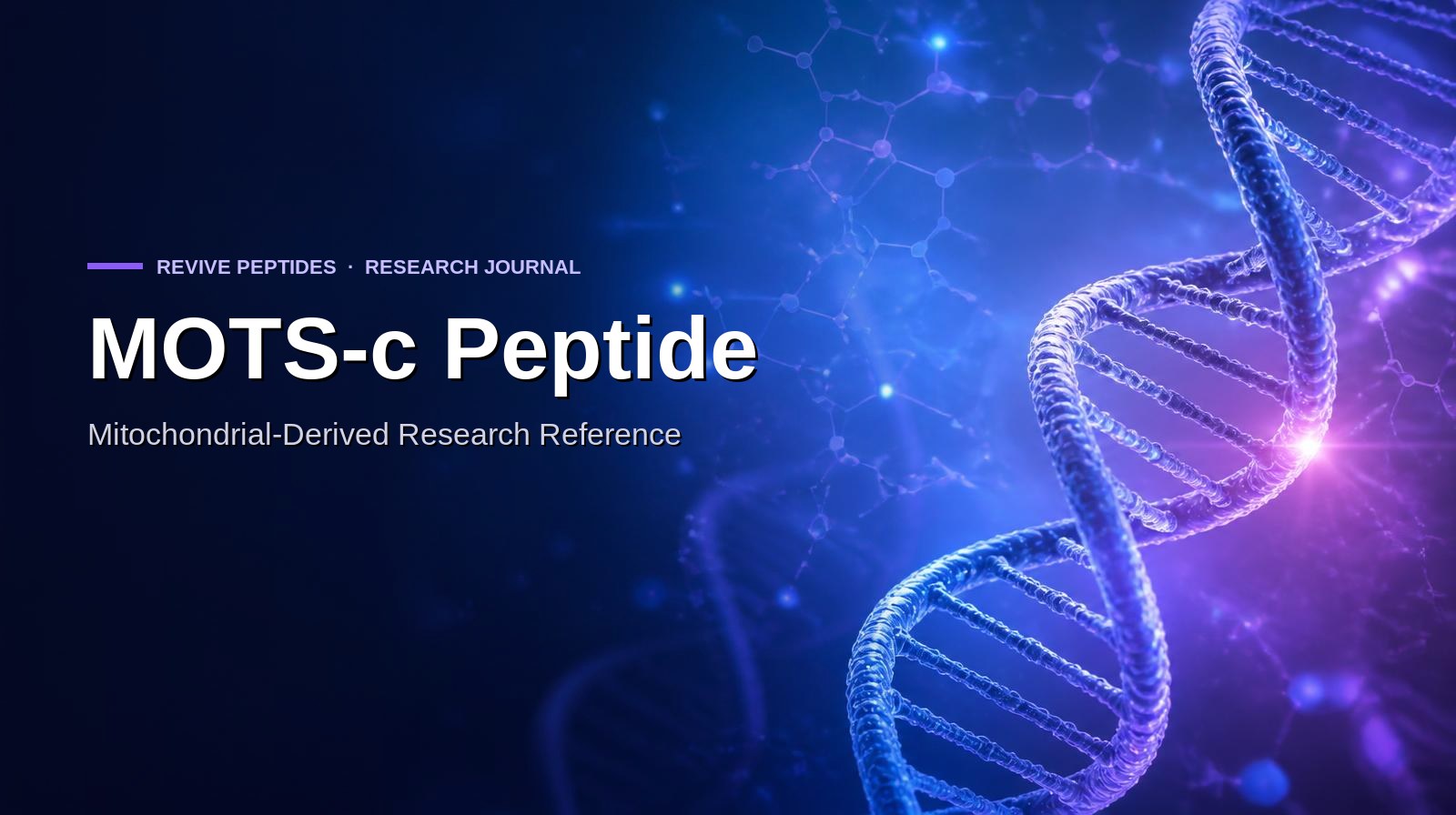MOTS-c Peptide: Mitochondrial-Derived Peptide Research Reference
