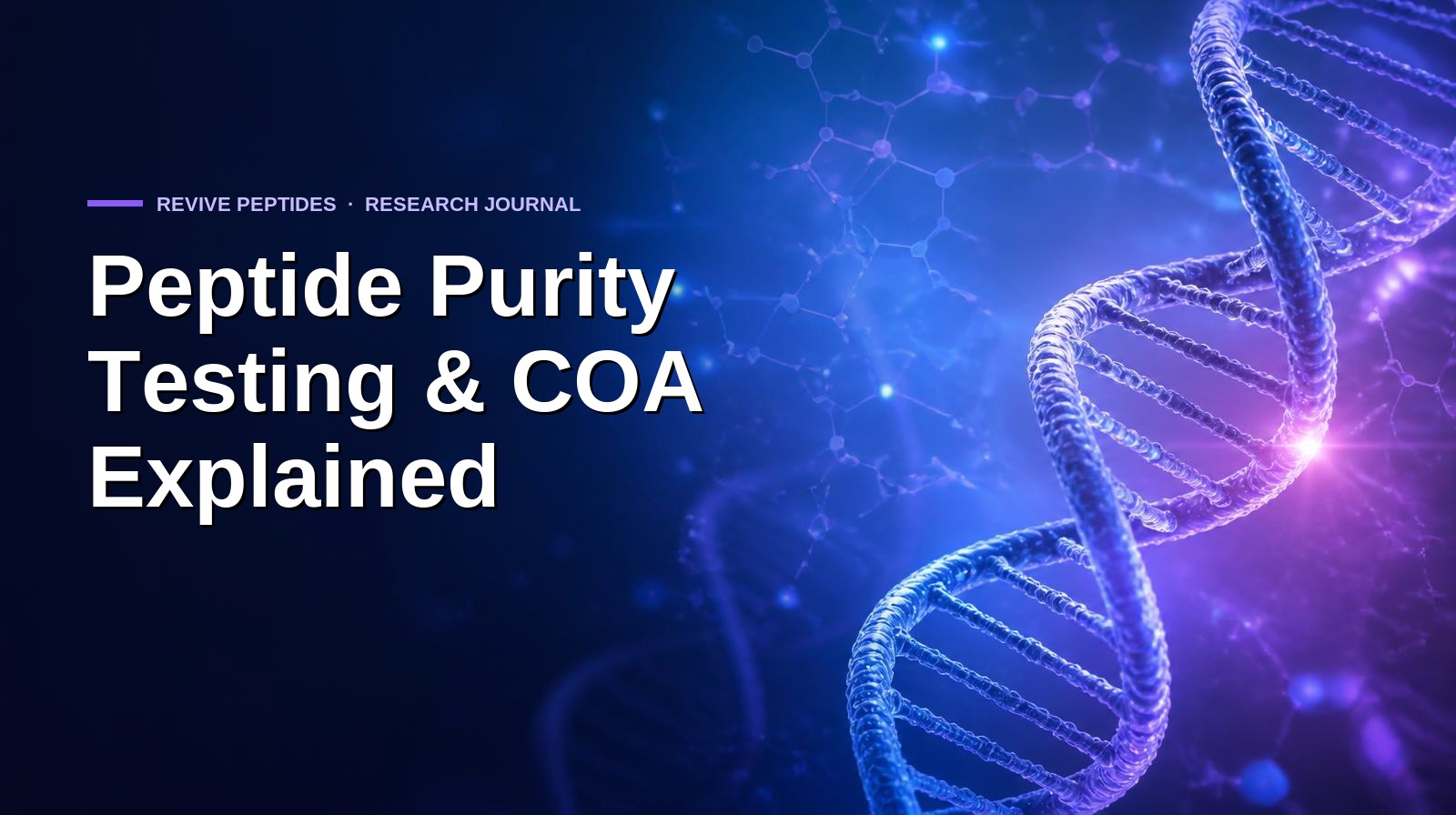 Peptide Purity Testing & COA Explained (Line by Line)